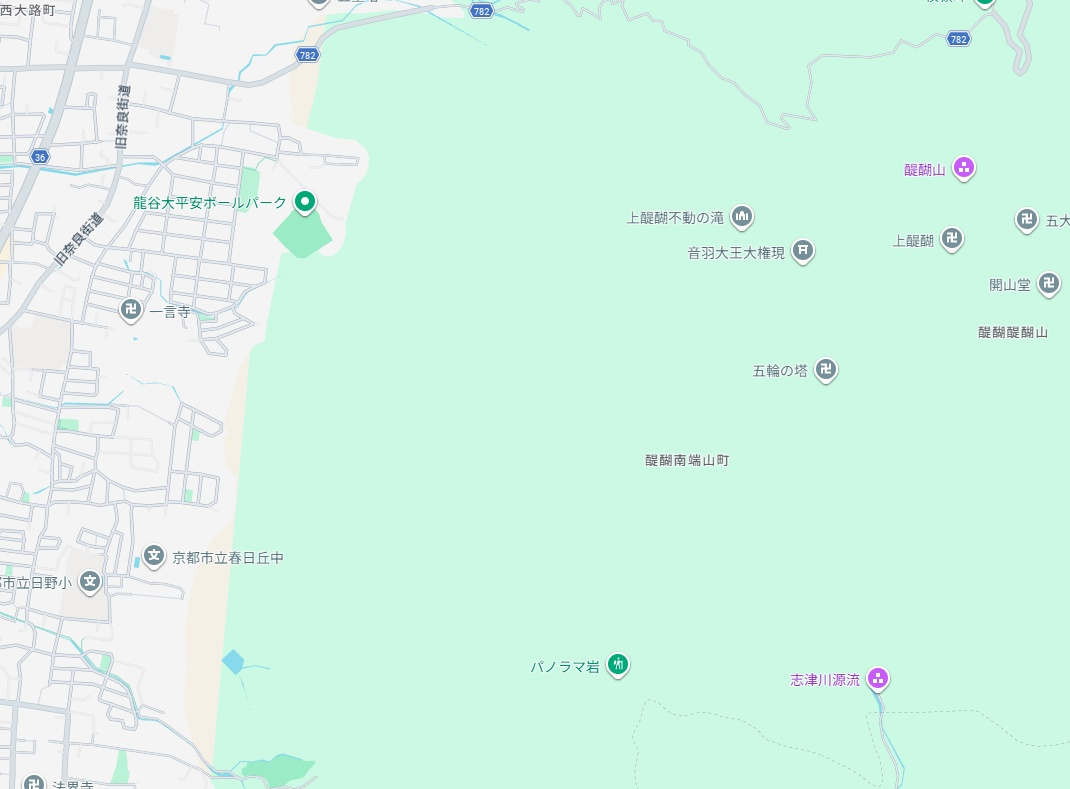 京都市伏見区醍醐南端山町　新築一戸建ての地図