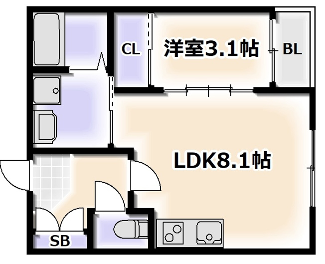 【間取り】 | ハーモニーテラスS住之江