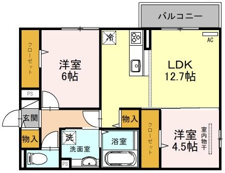 Jソレイユ錦ヶ丘の間取り|Jソレイユ錦ヶ丘