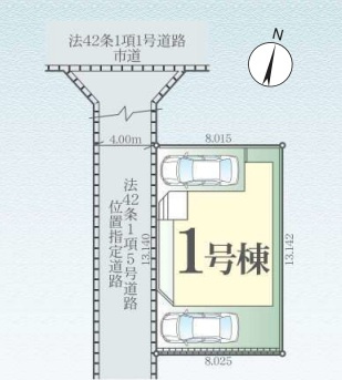 三郷市　新和2丁目　　新築戸建　全1棟の区画図|区画図です