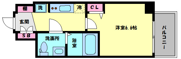 ワールドアイ阿波座WESTの間取り|エグゼ西大阪II　間取り