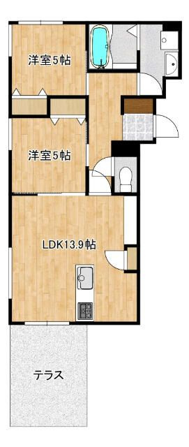 横浜市港南区港南台３丁目の賃貸マンションの間取り