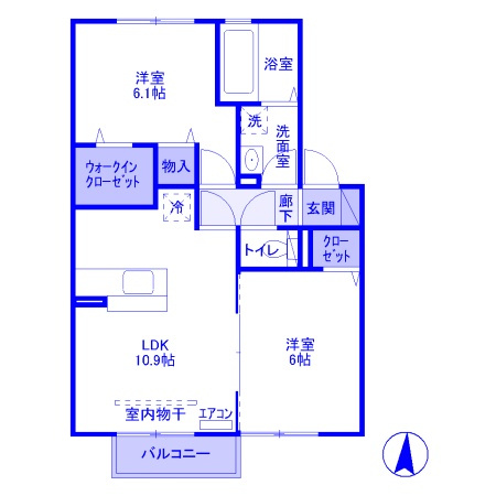プリムヴェール十二番館の間取り