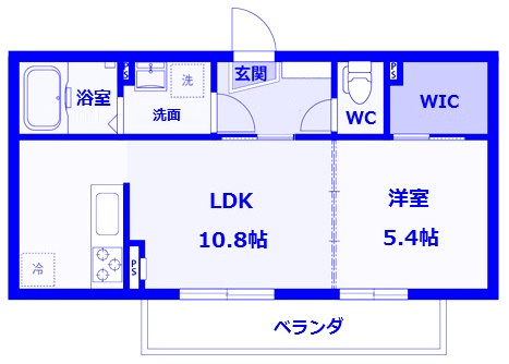 パームコテージⅥ番館の間取り