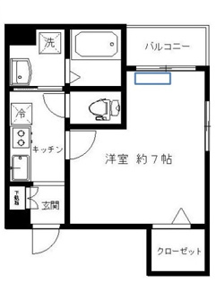 【間取り】 | ｂ’ＣＡＳＡ門前仲町 | 間取りです。