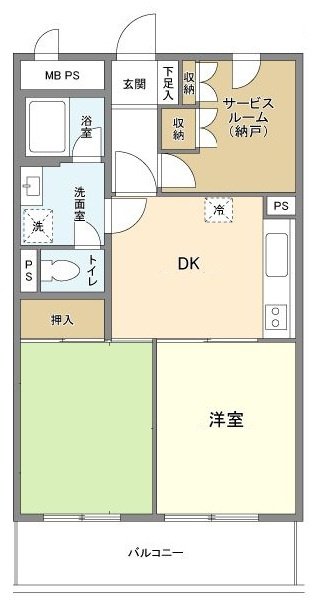 仲池上センターハイツの間取り|間取りです。