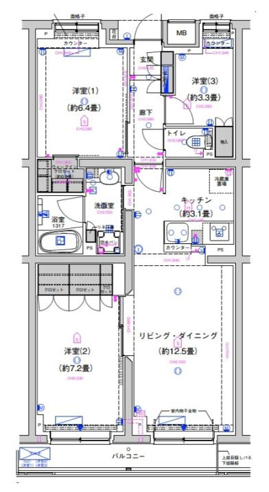サステナブランシェ本行徳の間取り