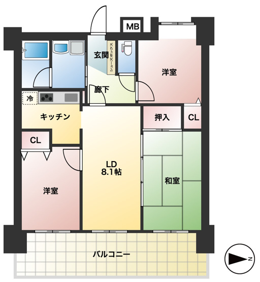 【間取り】 | ダイアパレス坂戸ステーションガーデン