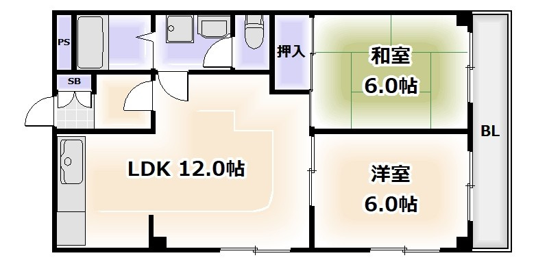クリスタル長居の間取り
