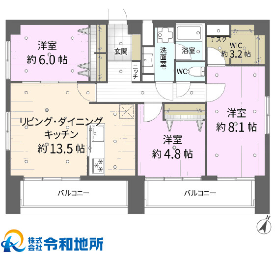シャルマンコーポ茅ヶ崎第2の間取り