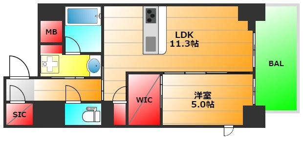 esteOeste難波元町の間取り|現状有姿