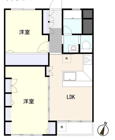 【間取り】 | 篠原コーポラス A棟　新横浜駅まで10分/リノベ履歴あり/幼児・児童プールあり