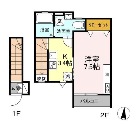 アクシア高屋敷　Ⅲの間取り