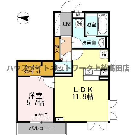 グランコンフォート Ｃの間取り|間取図（グランコンフォート Ｃ 301）1LDK