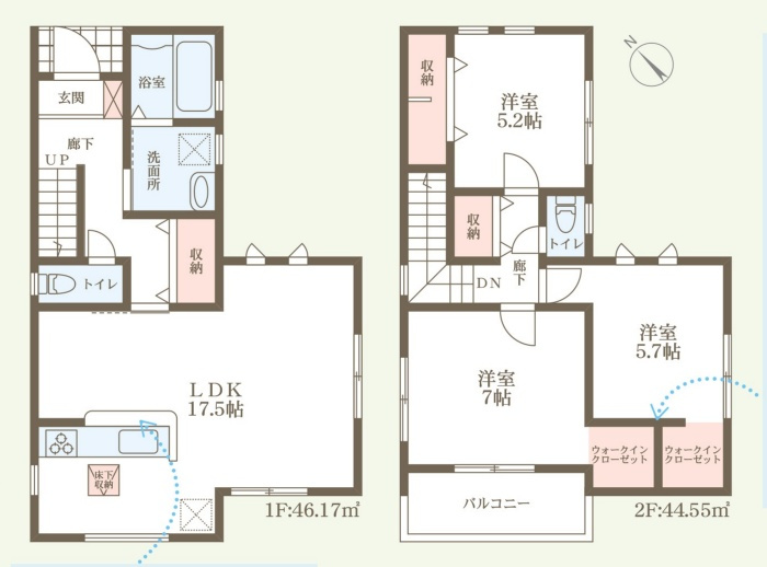 宇治市羽拍子町　新築一戸建ての間取り