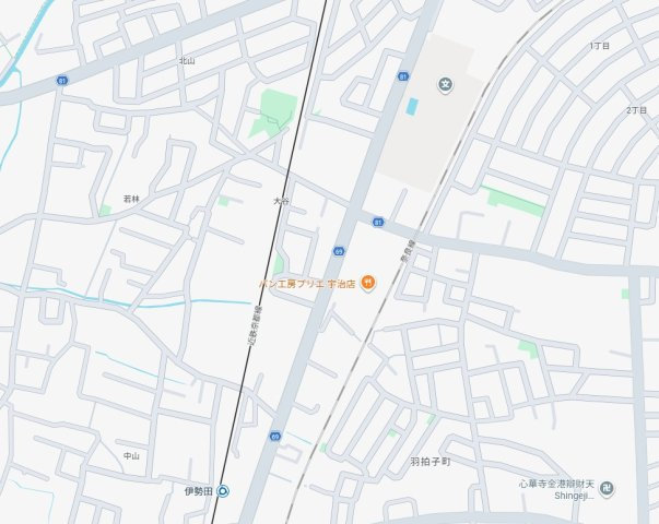 宇治市羽拍子町　新築一戸建ての地図