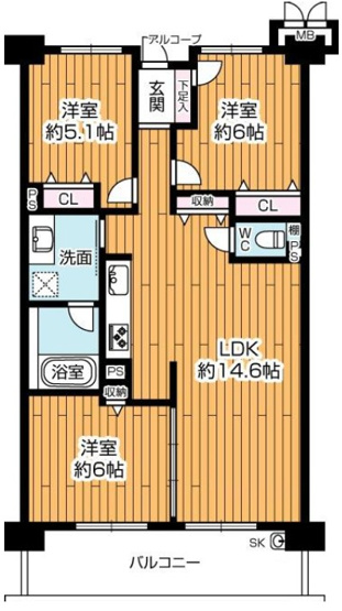 【間取り】 | キングマンションアンティオーネ御幣島ウェストヴェール | 眺望良好・令和８年３月頃室内改装済・ペット飼育可