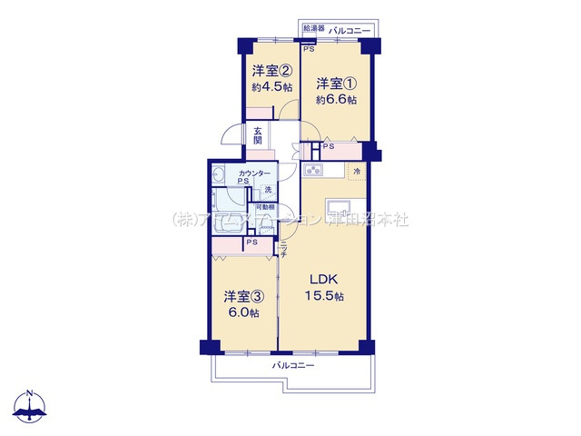 【間取り】 | アトムセレクト　谷津パークタウン一番街20号棟
