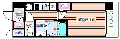 【間取り】 | エステムコート難波WEST-SIDEⅥグラッド