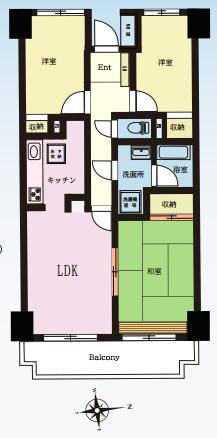 ライオンズガーデン久喜壱番館の間取り|独立タイプのキッチンでお調理中の匂いが気になりにくい♪