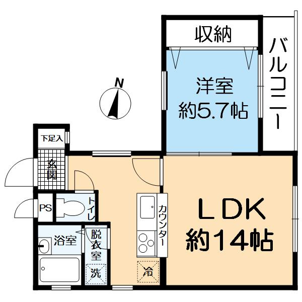 ホーユウパレス京都桂の間取り|4階東南角部屋です。リビングと洋室は東向きで東側に建物がないので、眺望通風良好です。
使いやすい間取りだと思います。