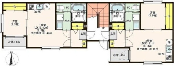 エステミリックスⅡの間取り