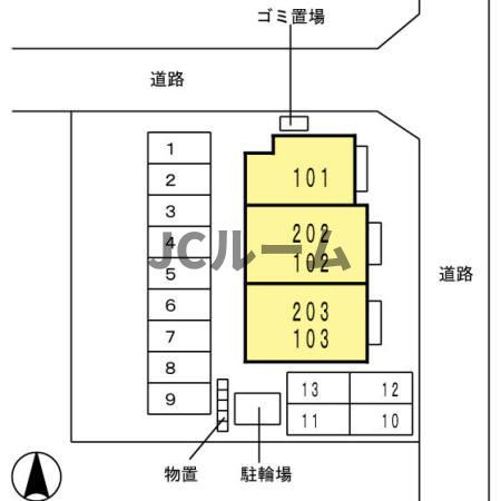 ファミリアの区画図