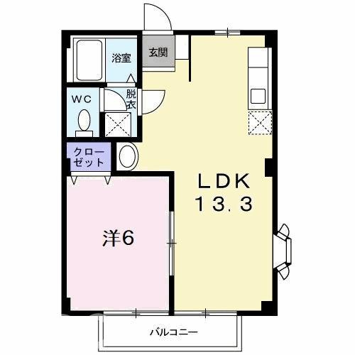 シャルマン北島　Ａの間取り