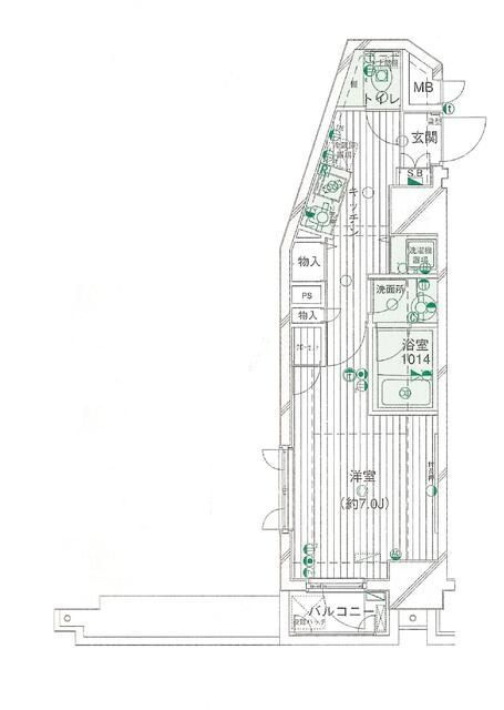 パークウェル市ヶ谷の間取り|間取りです。