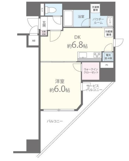 アプライズ西長堀の間取り|現状有姿