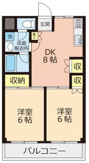 小平市小川東町５丁目の賃貸マンションの間取り