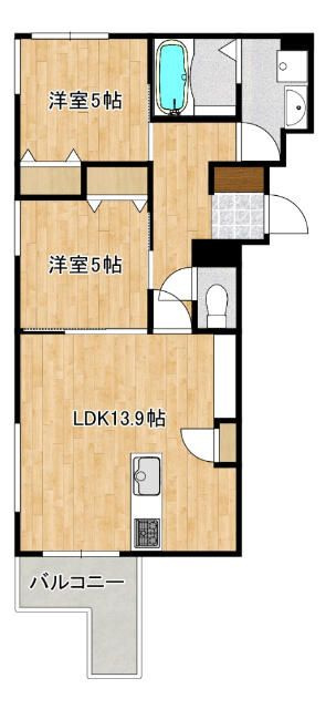 横浜市港南区港南台３丁目の賃貸マンションの間取り
