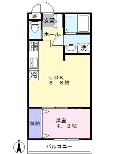 ラフィーヌ・ローズ　仲介手数料（賃料の1.10ヵ月）の50％OFF対象物件！の間取り