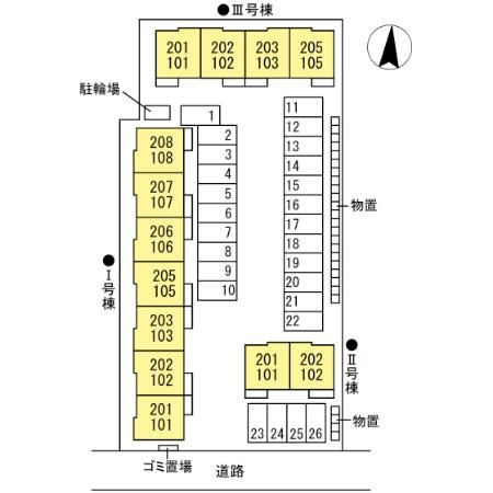アクシア高屋敷　Ⅰの区画図