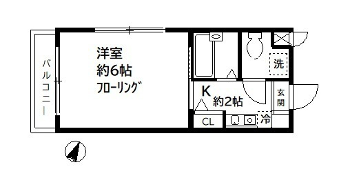 市川市原木３丁目のアパートの間取り