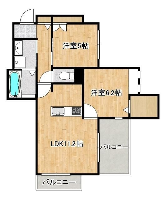 横浜市港南区港南台３丁目の賃貸マンションの間取り