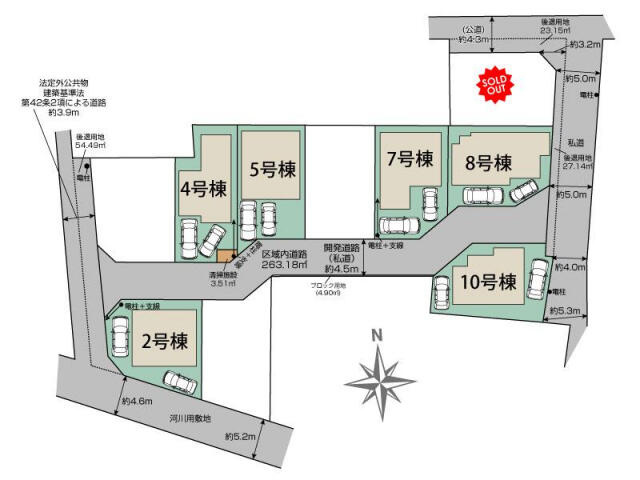 ブルーミングガーデン　市川市稲荷木２丁目１０棟／１期４号棟の区画図|市川市稲荷木2丁目10棟