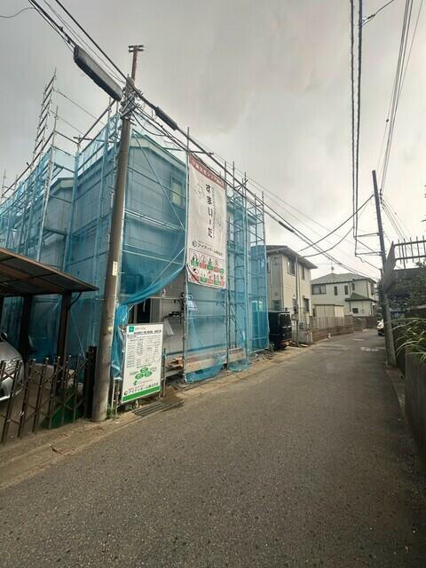 柏市西町０１期の前面道路含む現地写真