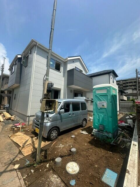 柏市西町０１期の前面道路含む現地写真