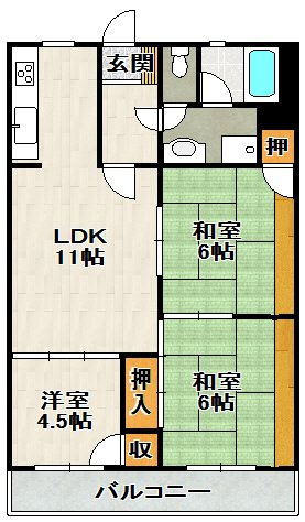 ハイツ別荘園の間取り