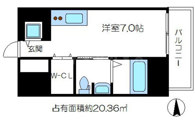 コーラルポワント難波WESTの間取り|コーラルポワント難波WEST　開放感ある間取り