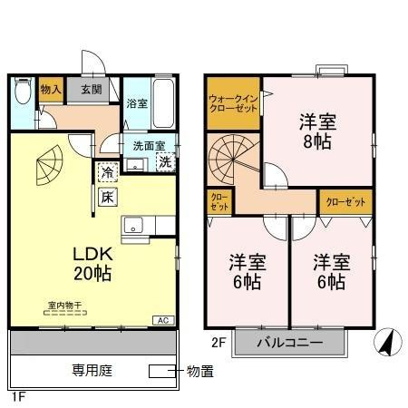 ロイヤルガーデン絆 Aの間取り