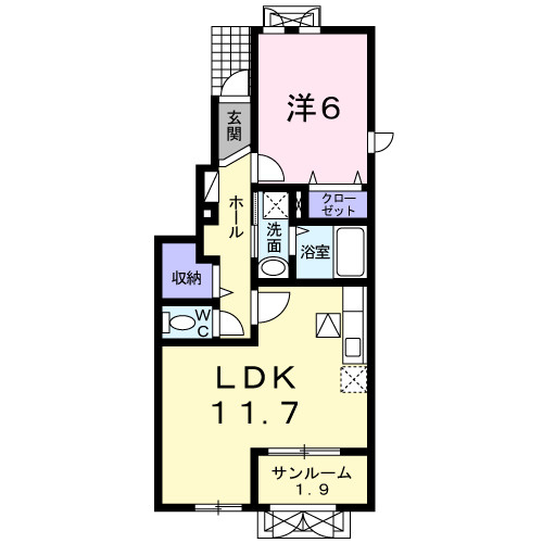グレンジェルメＢの間取り|間取図
