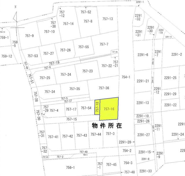 宇都宮市下栗町　231.95㎡　売地の土地図