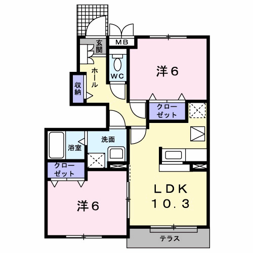 【間取り】 | ミアマーユＡ
