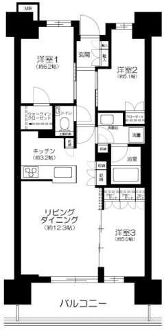 ザ・パークハウス川口本町の間取り