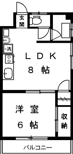マンション　目黒区中根の間取り