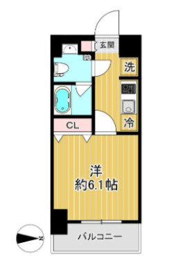 SHOKEN Residence横浜桜木町の間取り