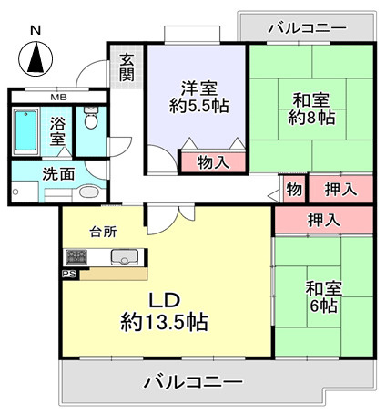 【間取り】 | 津々山台第二住宅4号棟