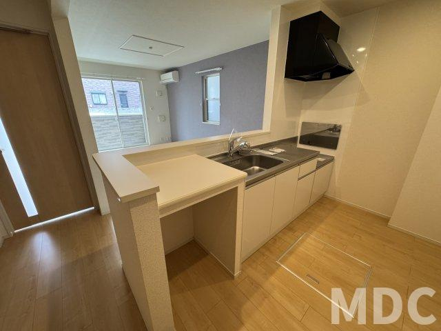 徳島市川内町加賀須野のアパートのキッチン